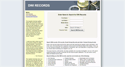 Desktop Screenshot of dwi-records.org