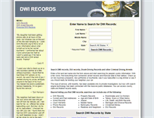 Tablet Screenshot of dwi-records.org